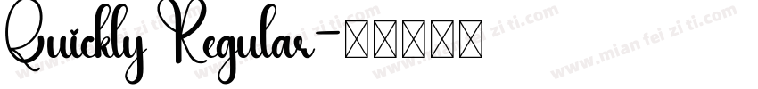 Quickly Regular字体转换